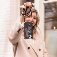 imoshion Design Hülle mit Band für das iPhone 11 Pro - Woman Flower Black