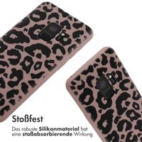 imoshion Silikonhülle design mit Band für das Samsung Galaxy S9 - Animal Pink