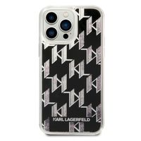 Karl Lagerfeld Liquid Glitter Cover Monogram für das iPhone 14 Pro Max - Schwarz