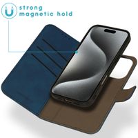 imoshion Entfernbare 2-1 Luxus Klapphülle für das Apple iPhone 16 Pro - Blau