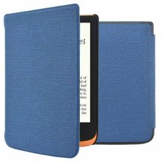 imoshion Canvas Sleepcover Klapphülle Pocketbook Touch Lux 5 / HD 3 / Basic Lux 4 / Vivlio Lux 5 - Dunkelblau