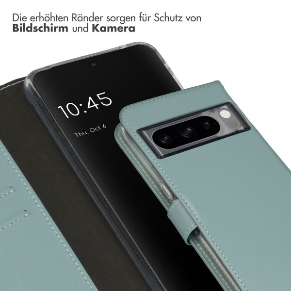 Selencia Echtleder Klapphülle Google Pixel 8 Pro - Air Blue