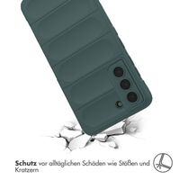 imoshion EasyGrip Back Cover für das Samsung Galaxy S21 FE - Dunkelgrün