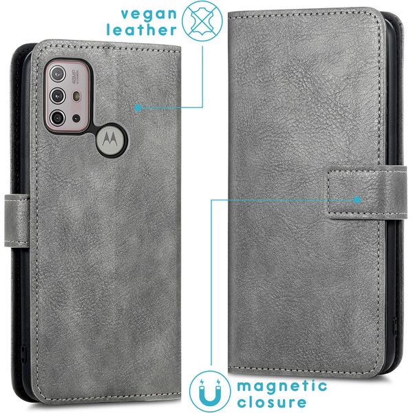 imoshion Luxuriöse Klapphülle Motorola Moto G30 / G20 / G10 (Power) - Grau