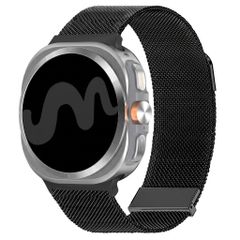 imoshion Mailändische Magnetarmband für Samsung Galaxy Watch Ultra 2 (2026) / Ultra (2024/2025) - Schwarz