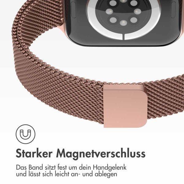 imoshion Mailandisches schlankes Armband für Apple Watch Series 1 bis 9 / SE (38/40/41 mm) | Series 10 (42 mm) - Braun