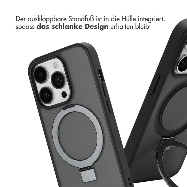 Accezz Ring Stand Backcover mit MagSafe für das Apple iPhone 14 Pro - Schwarz