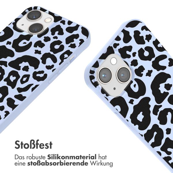 imoshion SilikonHülle design mit Band Apple iPhone 14 - Animal Lila