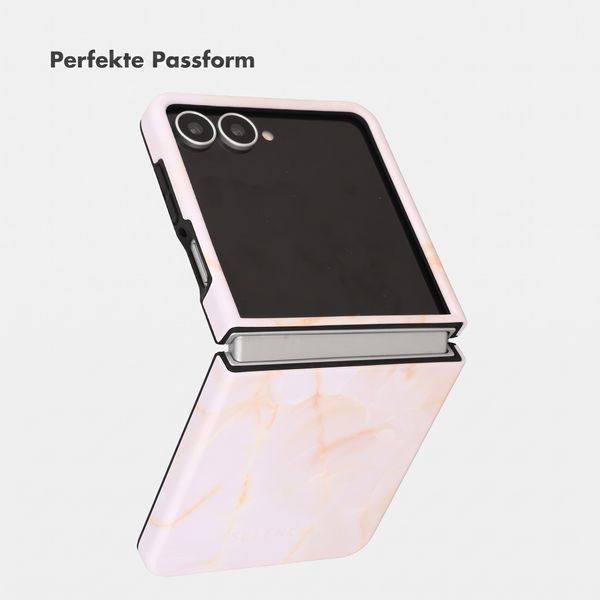 Selencia Vivid Rückabdeckung mit MagSafe Samsung Galaxy Z Flip 8 - Golden Beige Marble