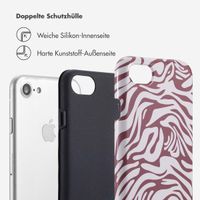 Selencia Vivid Back Cover Apple iPhone SE (2022 / 2020) / 8 / 7 / 6(s) - Trippy Swirl Dark Rose