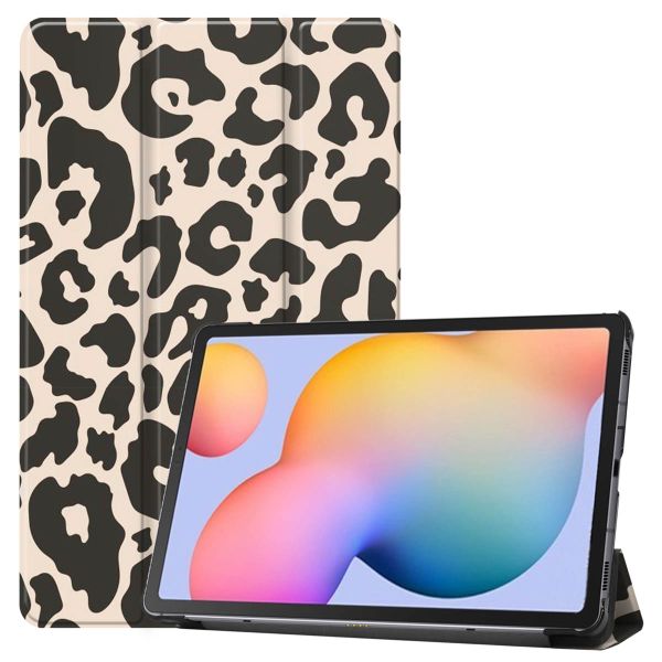 imoshion Design Trifold Klapphülle für das Samsung Galaxy Tab S6 Lite (2020/2022/2024) - Leopard