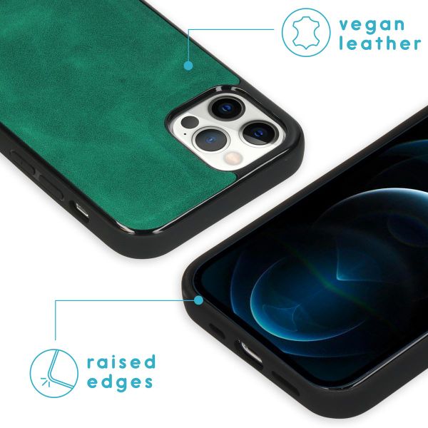 imoshion Entfernbare 2-1 Luxus Klapphülle Apple iPhone 12 (Pro) - Dunkelgrün