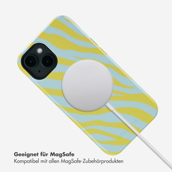 Selencia Vivid Rückabdeckung mit MagSafe Apple iPhone 14 - Zebra Winter Sky Titanium Yellow