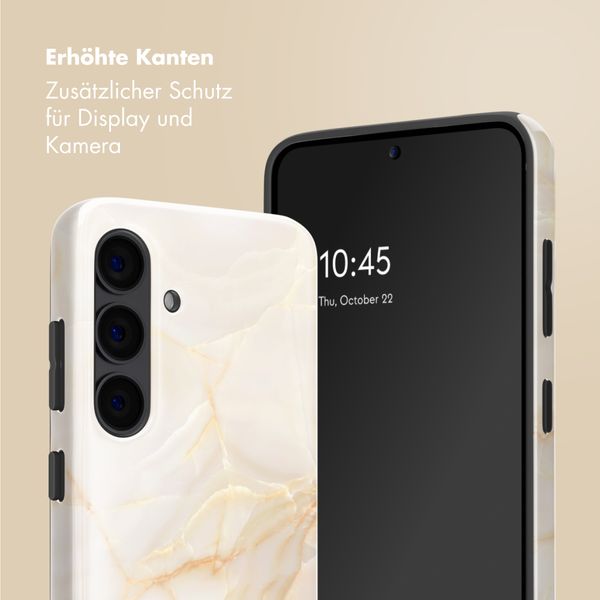 Selencia Vivid Back Cover Samsung Galaxy S24 - Golden Beige Marble