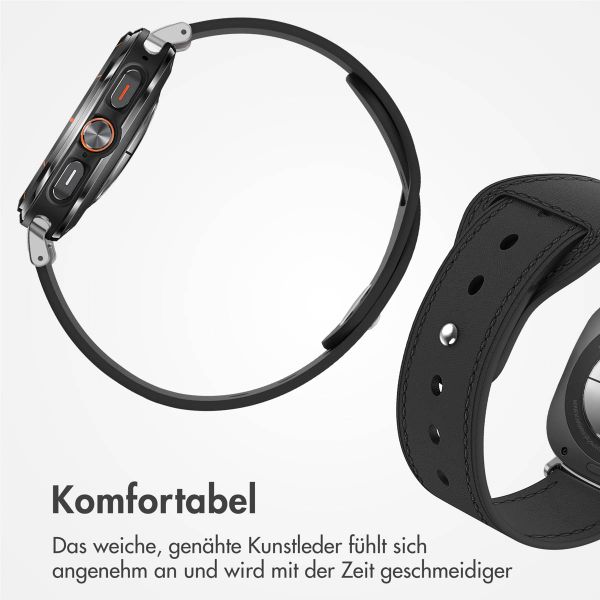imoshion Lederarmband für die Samsung Galaxy Watch Ultra (2024/2025) - Schwarz