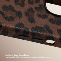 Selencia Sabi Backcover Leopardenmuster mit MagSafe Apple iPhone 15 - Mocha Brown