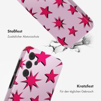 Selencia Vivid Back Cover Samsung Galaxy A15 (5G) - Stars Rubine Red Light Pink