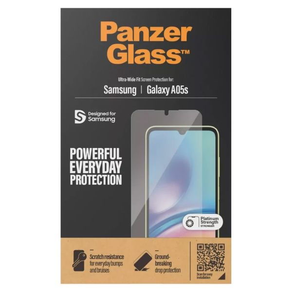 PanzerGlass Ultra-Wide Fit Antibakterieller Displayschutz für das Samsung Galaxy A05s