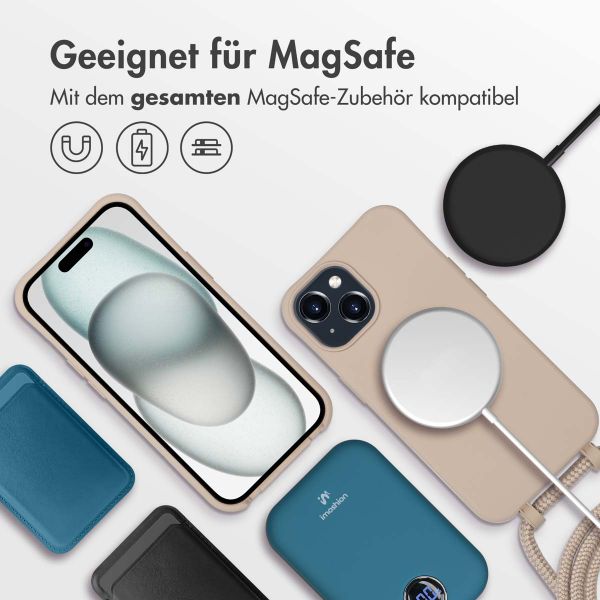 imoshion Color Backcover mit abtrennbarem Band MagSafe für das iPhone 15 - Nude