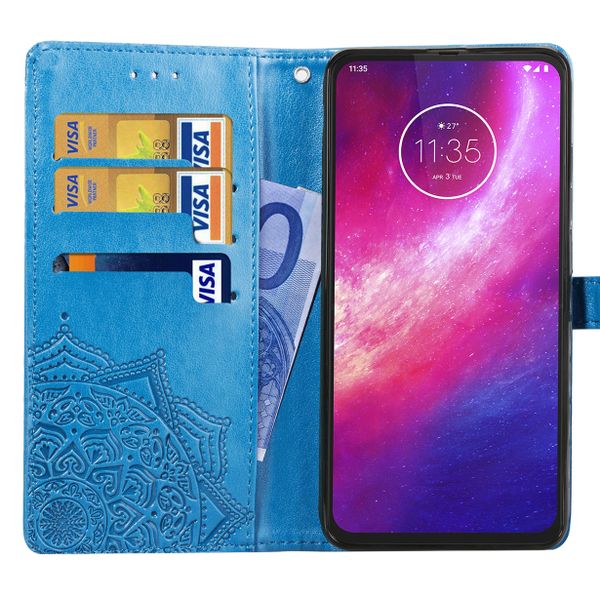 Mandala Klapphülle Türkis Motorola One Hyper