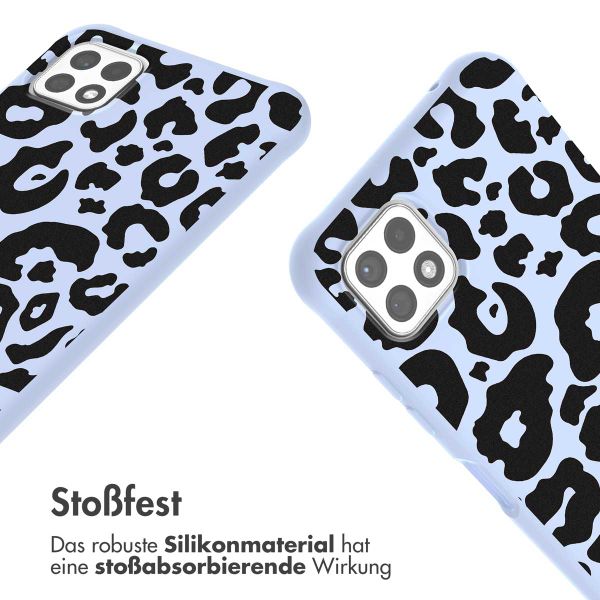 imoshion SilikonHülle design mit Band Samsung Galaxy A22 (5G) - Animal Lila