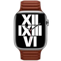 Apple Leather Link für die Apple Watch Series 1-10 / SE / Ultra (2) - 42/44/45/46/49 mm - Größe S/M - Umber