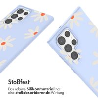 imoshion SilikonHülle design mit Band Samsung Galaxy S22 Ultra - Lila Flower Distance