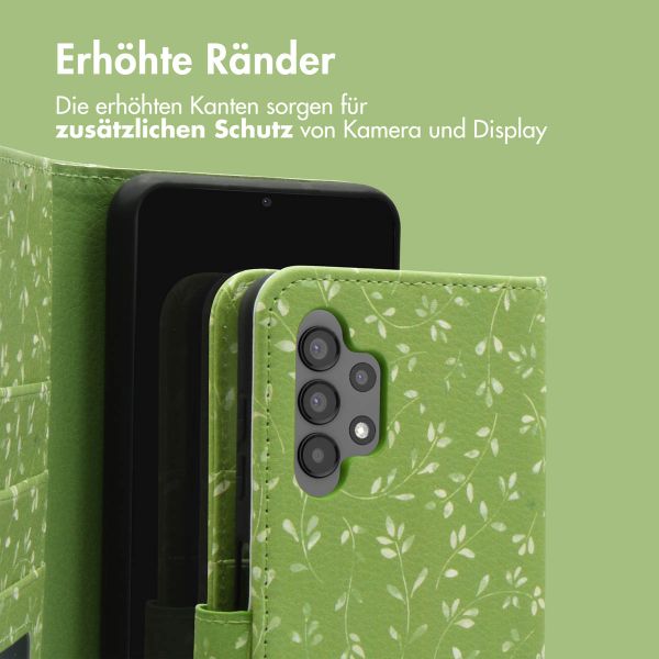 imoshion Design Klapphülle Samsung Galaxy A13 (4G) - Green Flowers