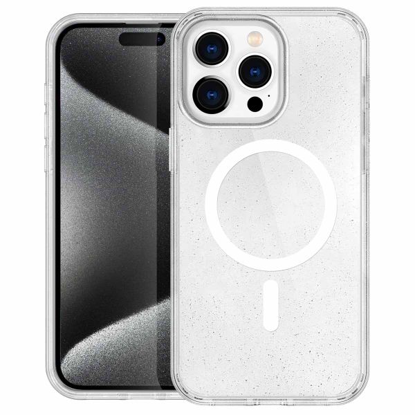 imoshion Sparkle Back Cover mit MagSafe für das iPhone 15 Pro Max - Transparent