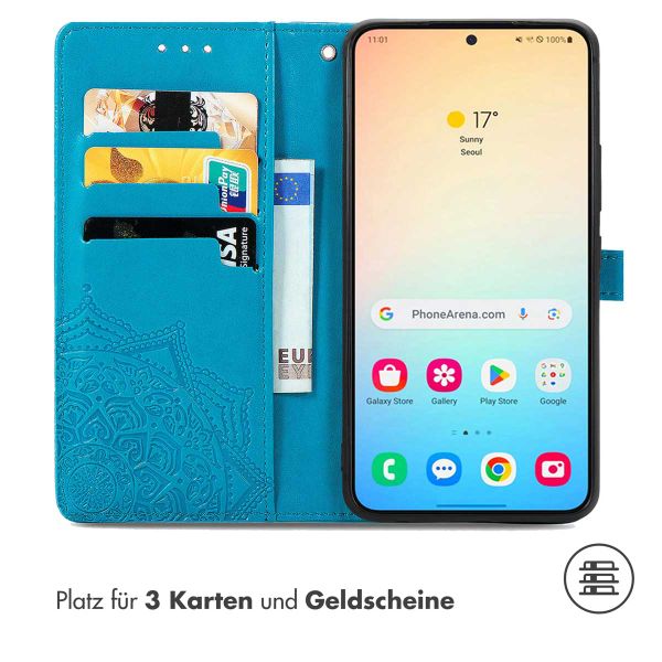 imoshion Mandala Klapphülle Samsung Galaxy S25 Plus - Türkis