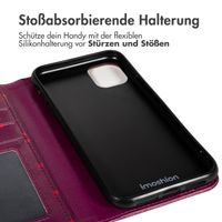 imoshion Design Klapphülle Apple iPhone 12 (Pro) - Crush Check Coral Dust