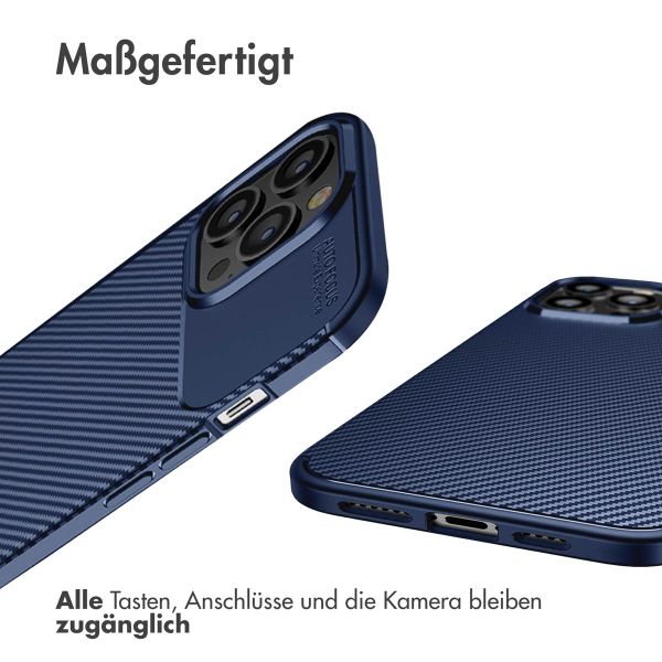 imoshion Carbon-Hülle für das iPhone 13 Pro - Blau