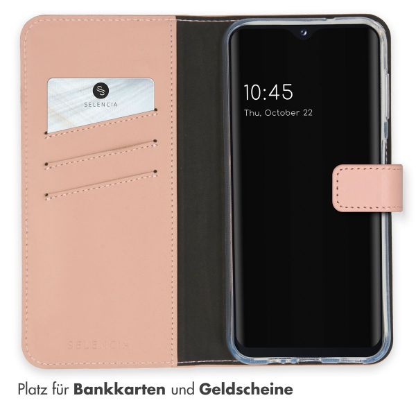 Selencia Echtleder Klapphülle für das Samsung Galaxy A14 (5G/4G) - Dusty Pink