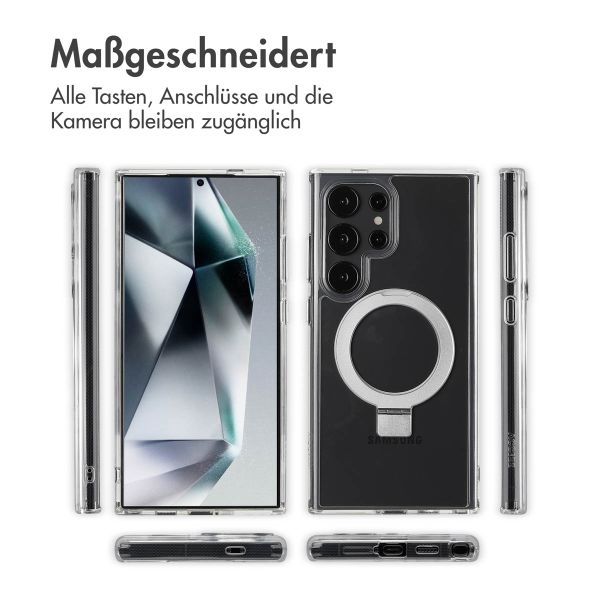 Accezz Ring Stand Backcover mit MagSafe Samsung Galaxy S24 Ultra - Transparent