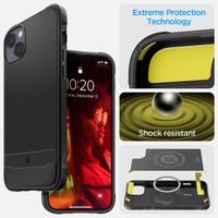 Spigen Rugged Armor Backcover MagSafe für das iPhone 14 - Schwarz