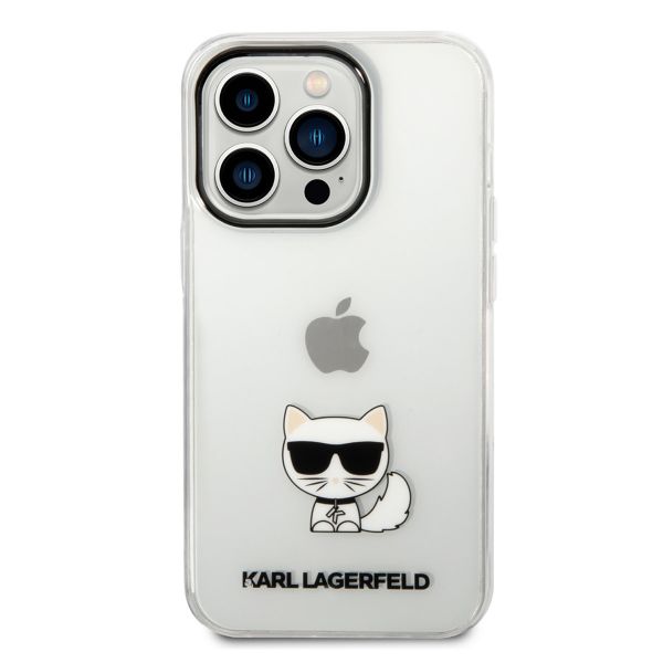 Karl Lagerfeld Hardcase Backcover Choupette für das iPhone 14 Pro - Transparent