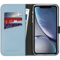 Selencia Echtleder Klapphülle iPhone Xr - Air Blue