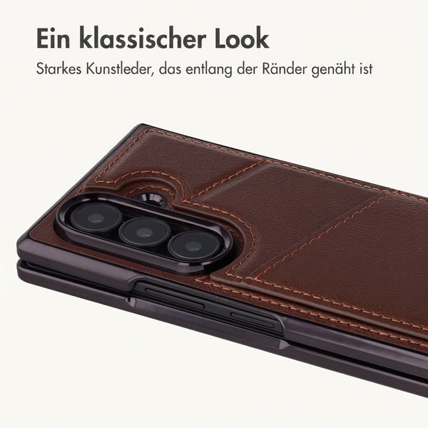 imoshion Kunstleder MagSafe Backcover mit Kartenfach Samsung Galaxy Z Fold 8 Ultra - Dunkelbraun