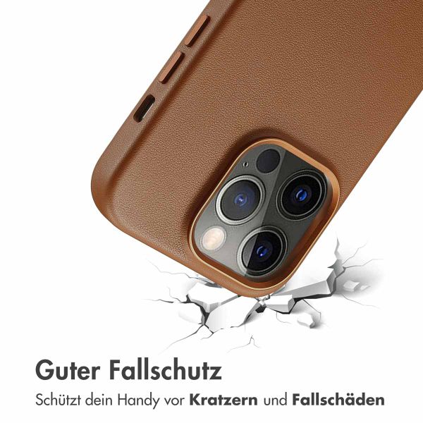 Accezz MagSafe Leather Backcover für das iPhone 14 Pro - Sienna Brown