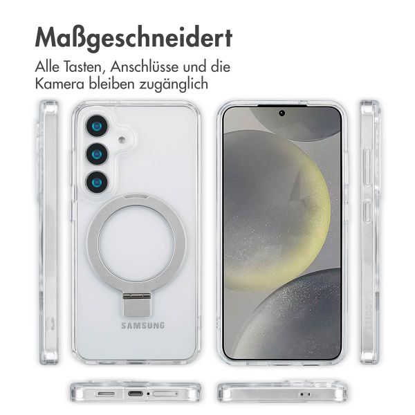 Accezz Ring Stand Backcover mit MagSafe für das Samsung Galaxy S25 - Transparent