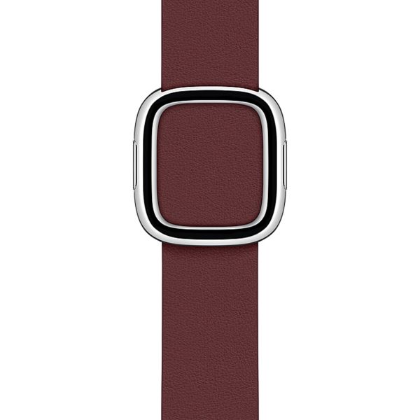 Apple Leather Band Modern Buckle für die Apple Watch Series 1 bis 9 / SE (38/40/41 mm) | Series 10 (42 mm) - Größe M - Garnet