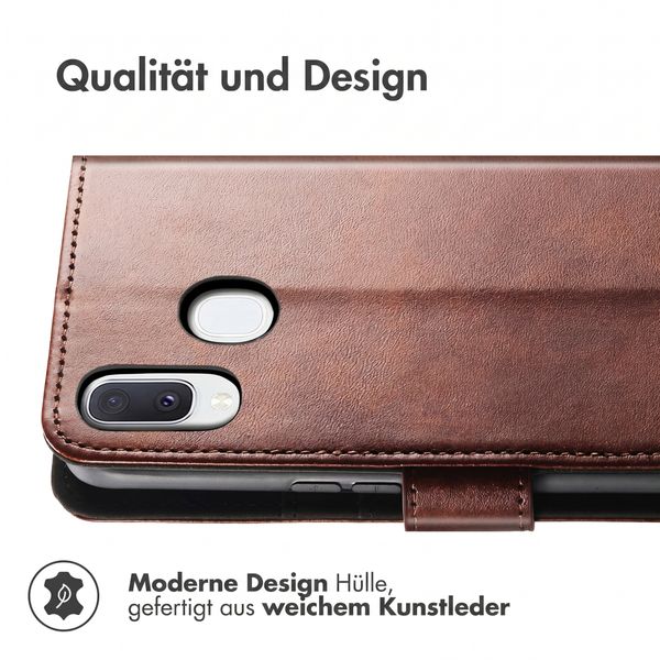 imoshion Luxuriöse Klapphülle Samsung Galaxy A20e - Dunkelbraun