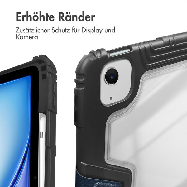 Accezz Rugged Trifold Klapphülle Apple iPad Air 11 Zoll (2025) M3 / (2024) M2 / Air 5 (2022) / Air 4 (2020) - Dunkelblau