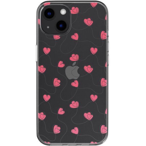 imoshion  Design Hülle für das iPhone 13 - Dusty Rose Connected Hearts