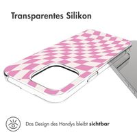 imoshion Design Hülle für das iPhone 14 Pro Max - Retro Pink Check