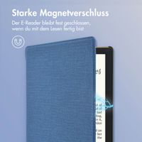 imoshion Canvas Sleepcover Klapphülle für das Pocketbook Touch Lux 5 / HD 3 / Basic Lux 4 / Vivlio Lux 5 - Dunkelblau