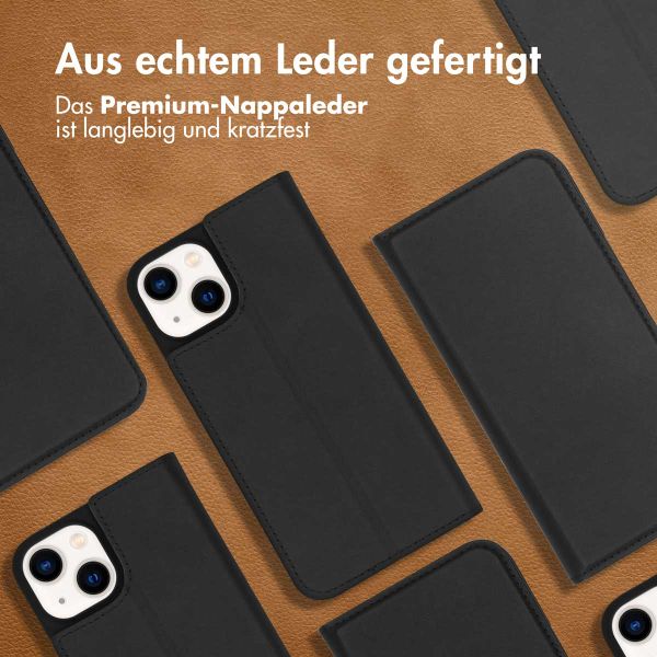 Accezz Premium Leather Slim Klapphülle für das Apple iPhone 14 - Schwarz