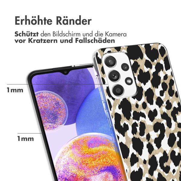 imoshion Design Hülle für das Galaxy A23 (5G) - Leopard - Schwarz / Grün