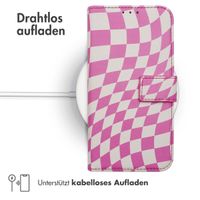 imoshion Design Klapphülle iPhone SE (2022 / 2020) / 8 / 7 / 6(s) - Retro Pink
