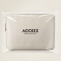 Accezz Leather Laptop Hülle mit Reißverschluss 15-16 Zoll - Laptop Sleeve - Beige